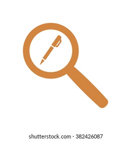 Pen  icon,  isolated. Flat  design.
