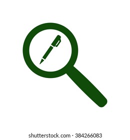 Pen  icon,  isolated. Flat  design.