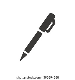 Pen  icon,  isolated. Flat  design.