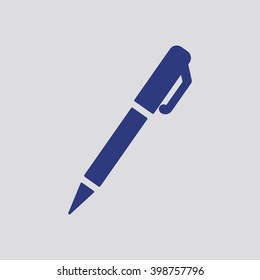 Pen   icon,  isolated. Flat  design.