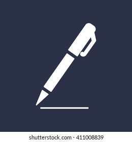 Pen   icon,  isolated. Flat  design.