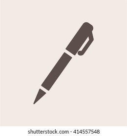 Pen  icon,  isolated. Flat  design.