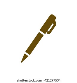 Pen  icon,  isolated. Flat  design.