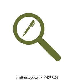 Pen    icon,  isolated. Flat  design.