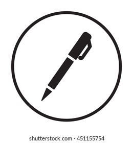 Pen   icon,  isolated. Flat  design.