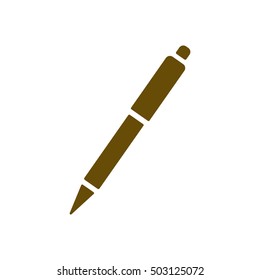 Pen   icon,  isolated. Flat  design.