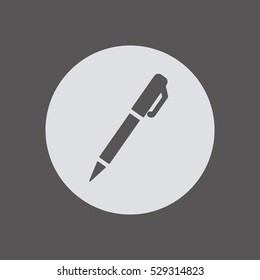 Pen   icon,  isolated. Flat  design.