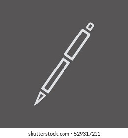 Pen  icon,  isolated. Flat  design.