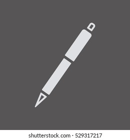 Pen  icon,  isolated. Flat  design.