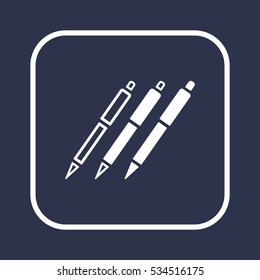 Pen  icon,  isolated. Flat  design.