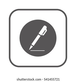 Pen   icon,  isolated. Flat  design.