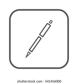 Pen  icon,  isolated. Flat  design.