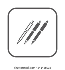 Pen  icon,  isolated. Flat  design.