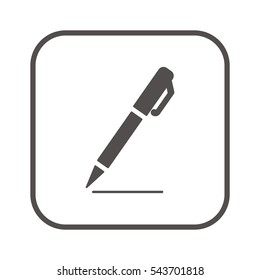 Pen   icon, isolated. Flat  design. 