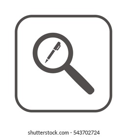Pen  icon, isolated. Flat  design. 