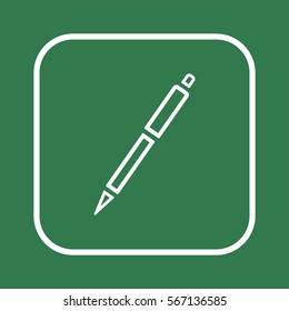 Pen  icon,  isolated. Flat  design.