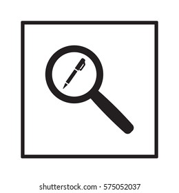 Pen  icon, isolated. Flat  design. 