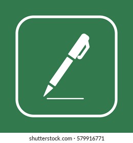 Pen   icon, isolated. Flat  design. 