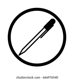 Pen icon, isolated. Flat design.