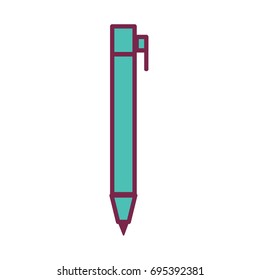 Pen icon, isolated Flat design