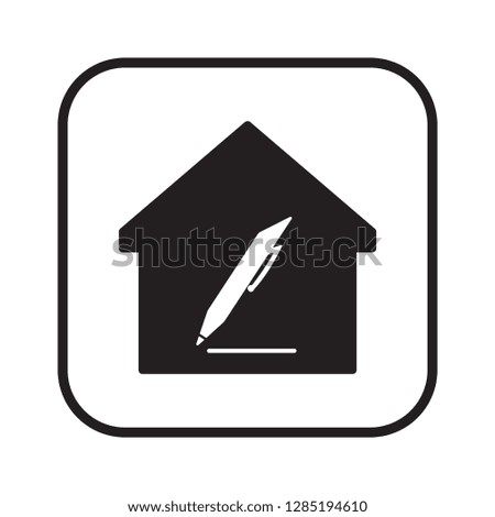 Pen  icon, isolated. Flat  design. 