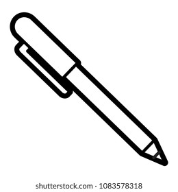 Pen Icon Isolated On White Background