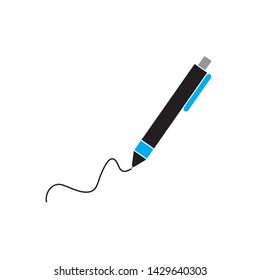 Pen icon isolated on white background. Vector illustration.