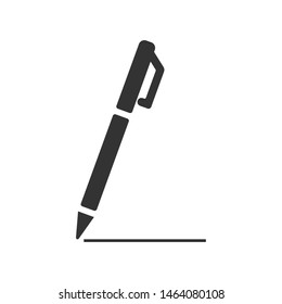 Pen icon isolated on white background. Vector illustration. Eps 10.