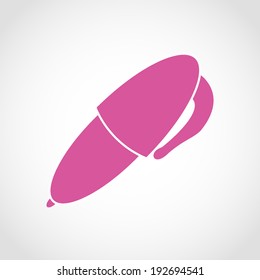 Pen Icon Isolated on White Background