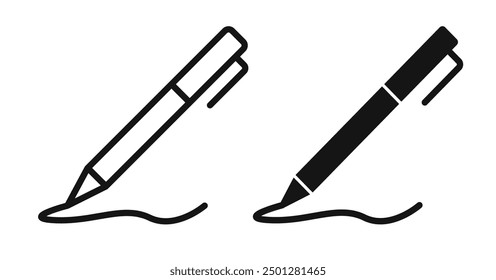 Pen icon isolated on white background