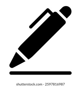 Pen icon isolated on white background
