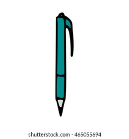 Pen Icon isolated on white background in style hand draw