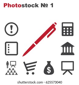 Pen icon isolated on white background