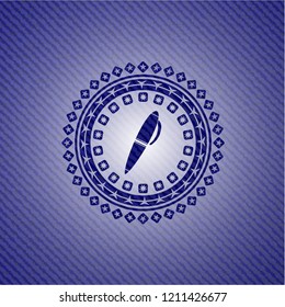 pen icon with jean texture
