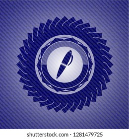 pen icon with jean texture