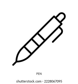 pen icon. Line Art Style Design Isolated On White Background