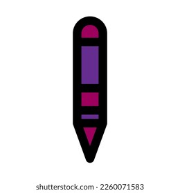 Pen icon line isolated on white background. Black flat thin icon on modern outline style. Linear symbol and editable stroke. Simple and pixel perfect stroke vector illustration