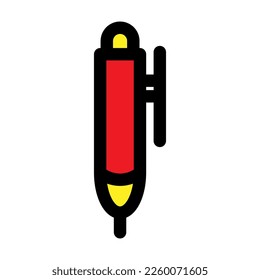 Pen-Symbol-Linie einzeln auf weißem Hintergrund. Schwarze flache Ikone im modernen Umriss-Stil. Lineares Symbol und bearbeitbarer Strich. Einfache und Pixel perfekte Strich-Vektorgrafik