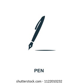 Pen icon. Line style icon design. UI. Illustration of pen icon. Pictogram isolated on white. Ready to use in web design, apps, software, print.