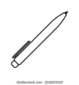 Pen icon. Pen in line style. Pen flat icon. Back to school.