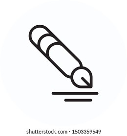 Pen icon, linear symbol vector design. Great for mobile app, web design, print materials, etc.