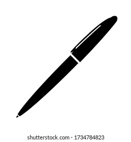 Pen icon, logo isolated on white background