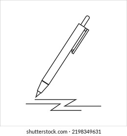 diseño vectorial del logotipo del icono del lápiz, esta imagen puede utilizarse para hacer logotipos de la compañía y otros