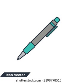 ilustración vectorial del logotipo del icono del lápiz. Plantilla de símbolo de lápiz de firmas para colección de diseño gráfico y web