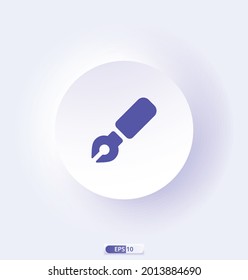 pen Icon. Multimedia and technology icons. Well-crafted Pixel Perfect Vector Icons. Vector illustration