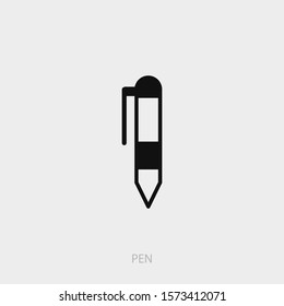 Pen icon. New trendy pen vector illustration symbol.