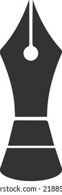Pen icon, pen nib icon vector