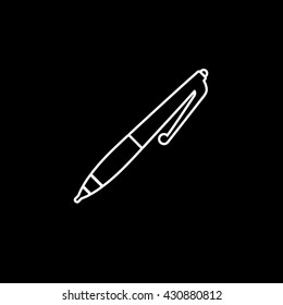 Pen Icon On Black Background