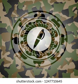 pen icon on camo pattern