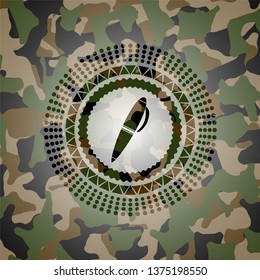 pen icon on camo pattern